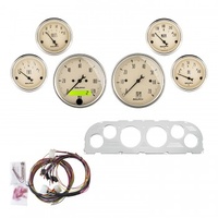 AUTOMETER 6 GAUGE DIRECT-FIT DASH KIT,CHEVY TRUCK 60-63,ANTIQUE BEIGE # 7047-AB