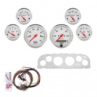 AUTOMETER 6 GAUGE DIRECT-FIT DASH KIT,CHEVY TRUCK 60-63,ARCTIC WHITE # 7047-AW