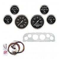 AUTOMETER 6 GAUGE DIRECT-FIT DASH KIT,CHEVY TRUCK 60-63,OLD TYME BLACK # 7047-OTB