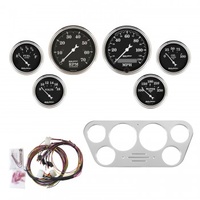 AUTOMETER 6 GAUGE DIRECT-FIT DASH KIT,FORD TRUCK 53-55,OLD TYME BLACK # 7048-OTB