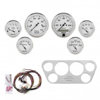 AUTOMETER 6 GAUGE DIRECT-FIT DASH KIT,FORD TRUCK 53-55,OLD TYME WHITE # 7048-OTW