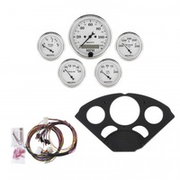 AUTOMETER GAUGE 5 GAUGE DIRECT-FIT DASH KIT,CHEVY 55-56,OLD TYME WHITE # 7055-OTW
