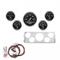 AUTOMETER 5 GAUGE DIRECT-FIT DASH KIT,CHEVY TRUCK 40-46,OLD TYME BLACK # 7057-OTB