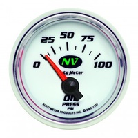 AUTOMETER GAUGE 2-1/16" OIL PRESSURE,0-100 PSI,AIR-CORE,NV # 7327