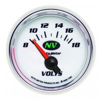 AUTOMETER GAUGE 2-1/16" VOLTMETER,8-18V,AIR-CORE,NV # 7392