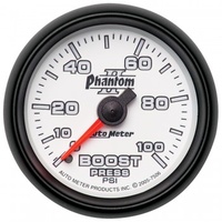 AUTOMETER GAUGE 2-1/16" BOOST,0-100 PSI,MECHANICAL,PHANTOM II # 7506
