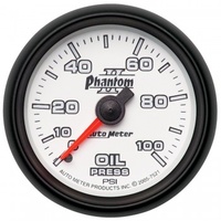 AUTOMETER GAUGE 2-1/16" OIL PRESSURE,0-100 PSI,MECHANICAL,PHANTOM II # 7521