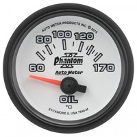 AUTOMETER GAUGE 2-1/16" OIL TEMP,60-170 C,AIR-CORE,PHANTOM II # 7548-M