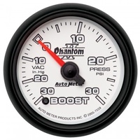 AUTOMETER GAUGE 2-1/16" BOOST/VACUUM,30 IN HG/30 PSI,STEPPER MOTOR,PHANTOM II # 7559