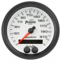 AUTOMETER GAUGE 3-3/8" SPEEDO,225 KM/H,GPS,PHANTOM II # 7580-M