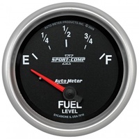 AUTOMETER GAUGE 2-5/8" FUEL LEVEL,240-33 ?,AIR-CORE,SSE,SC II # 7616