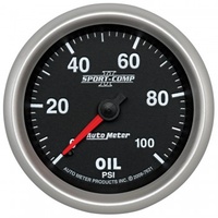 AUTOMETER GAUGE 2-5/8" OIL PRESSURE,0-100 PSI,MECHANICAL,SPORT-COMP II # 7621