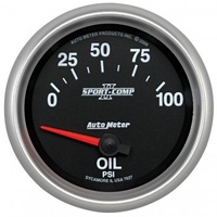 AUTOMETER GAUGE 2-5/8" OIL PRESSURE,0-100 PSI,AIR-CORE,SPORT-COMP II # 7627