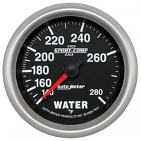 AUTOMETER GAUGE 2-5/8" WATER TEMPERATURE,140-280F,6 FT.,MECHANICAL,SPORT-COMP II # 7631