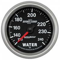 AUTOMETER GAUGE 2-5/8" WATER TEMPERATURE,120-240F,6 FT.,MECHANICAL,SPORT-COMP II # 7632