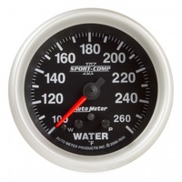 AUTOMETER GAUGE 2-5/8" WATER TEMPERATURE,W/ PEAK & WARN,100-260F,STEPPER MOTOR,SPORT-COMP II # 7655
