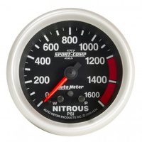 AUTOMETER GAUGE 2-5/8" NITROUS PRESSURE,W/ PEAK & WARN,0-1600 PSI,STEPPER MOTOR,SPORT-COMP II # 7674