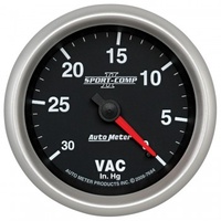 AUTOMETER GAUGE 2-5/8" VACUUM,0-30 IN HG,SPORT-COMP II # 7684