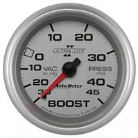 AUTOMETER GAUGE 2-5/8" BOOST/VACUUM,30 IN HG/45 PSI,MECHANICAL,ULTRA-LITE II # 7708