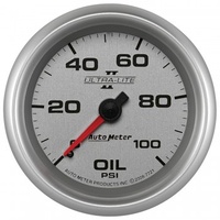 AUTOMETER GAUGE 2-5/8" OIL PRESSURE,0-100 PSI,MECHANICAL,ULTRA-LITE II # 7721