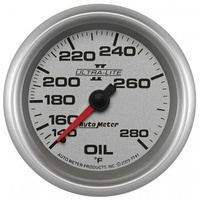 AUTOMETER GAUGE 2-5/8" OIL TEMPERATURE,140-280F,6 FT.,MECHANICAL,ULTRA-LITE II # 7741