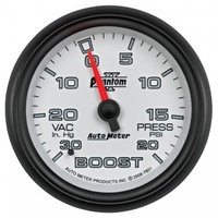 AUTOMETER GAUGE 2-5/8" BOOST/VACUUM,30 IN HG/20 PSI,MECHANICAL,PHANTOM II # 7801