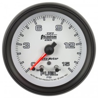 AUTOMETER GAUGE 2-5/8" FUEL PRESSURE,W/ PEAK & WARN,0-15 PSI,STEPPER MOTOR,PHANTOM II # 7861