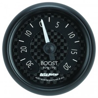 AUTOMETER GAUGE 2-1/16" BOOST/VACUUM,30 IN HG/20 PSI,MECHANICAL,GT # 8001