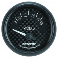 AUTOMETER GAUGE 2-1/16" VOLTMETER,8-18V,AIR-CORE,GT # 8092