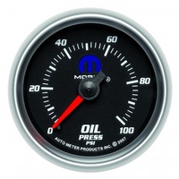 AUTOMETER GAUGE 2-1/16" OIL PRESSURE,0-100 PSI,MECHANICAL,BLACK,MOPAR # 880014