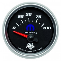 AUTOMETER GAUGE 2-1/16" OIL PRESSURE,0-100 PSI,AIR-CORE,BLACK,MOPAR # 880015