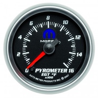 AUTOMETER GAUGE 2-1/16" PYROMETER,0-1600F,STEPPER MOTOR,BLACK,MOPAR # 880017