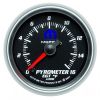 AUTOMETER GAUGE 2-1/16" PYROMETER,0-1600F,STEPPER MOTOR,BLACK,MOPAR # 880017