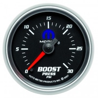 AUTOMETER GAUGE 2-1/16" BOOST,0-30 PSI,STEPPER MOTOR,BLACK,MOPAR # 880020