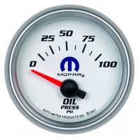 AUTOMETER GAUGE 2-1/16" OIL PRESSURE,0-100 PSI,AIR-CORE,WHITE,MOPAR # 880029