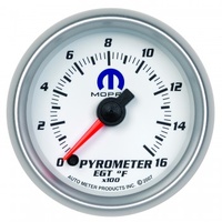 AUTOMETER GAUGE 2-1/16" PYROMETER,0-1600F,STEPPER MOTOR,WHITE,MOPAR # 880031