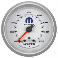 GAUGE 2-5/8" WATER TEMP,W/ PEAK& WARN,100-260F,STEPPER MOTOR,WHITE,MOPAR # 880250