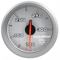 AUTOMETER GAUGE 2-1/16" OIL TEMP,100-300F,AIR-CORE,AIRDRIVE,SILVER # 9140-UL