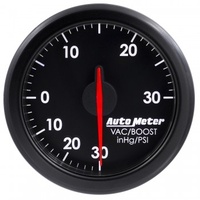 AUTOMETER GAUGE 2-1/16" BOOST/VAC,30 IN HG/30 PSI,AIR-CORE,AIRDRIVE,BLK # 9159-T