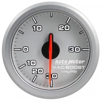 AUTOMETER GAUGE 2-1/16" BOOST/VAC,30 IN HG/30 PSI,AIR-CORE,AIRDRIVE,SLV # 9159-UL