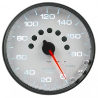 AUTOMETER GAUGE 5" SPEEDOMETER,0-180 MPH,ELECTRIC,SPEK-PRO,WHITE DIAL,BLACK BEZEL,CLEAR LENS # P23012
