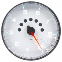 AUTOMETER GAUGE 5" IN-DASH TACHOMETER,0-8,000 RPM,SPEK-PRO,WHITE DIAL,BLACK BEZEL,FLAT ANTIGLARE LENS # P238128