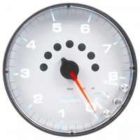 AUTOMETER GAUGE 5" IN-DASH TACHOMETER,0-8,000 RPM,SPEK-PRO,WHITE DIAL,BLACK BEZEL,FLAT ANTIGLARE LENS # P238128