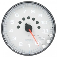 AUTOMETER GAUGE 5" IN-DASH TACHOMETER,0-11,000 RPM,SPEK-PRO,WHITE DIAL,BLACK BEZEL,CLEAR LENS # P23912