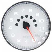AUTOMETER GAUGE 5" IN-DASH TACHOMETER,0-11,000 RPM,SPEK-PRO,WHITE DIAL,BLACK BEZEL,FLAT ANTIGLARE LENS # P239128