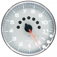AUTOMETER GAUGE 5" IN-DASH TACHOMETER,0-11,000 RPM,SPEK-PRO,SILVER DIAL,CHROME BEZEL,CLEAR LENS # P23921