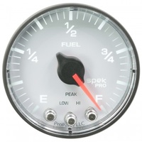 AUTOMETER GAUGE 2-1/16" FUEL LEVEL,PROGRAMMABLE 0-300 ?,STEPPER MOTOR,SPEK-PRO,WHITE DIAL,BLACK BEZEL,FLAT ANTIGLARE LENS # P312128