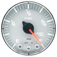 AUTOMETER GAUGE 2-1/16" FUEL LEVEL,PROGRAMMABLE 0-300 ?,STEPPER MOTOR,SPEK-PRO,SILVER DIAL,CHROME BEZEL,FLAT ANTIGLARE LENS # P312218