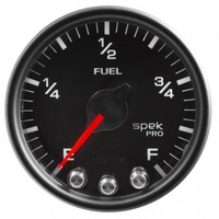 AUTOMETER GAUGE 2-1/16" FUEL LEVEL,PROGRAMMABLE 0-300 ?,STEPPER MOTOR,SPEK-PRO,BLACK DIAL,BLACK BEZEL,CLEAR LENS # P31232