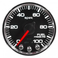 AUTOMETER GAUGE 2-1/16" FUEL PRESSURE,0-100 PSI,STEPPER MOTOR,SPEK-PRO,BLACK DIAL,CHROME BEZEL,CLEAR LENS # P31431